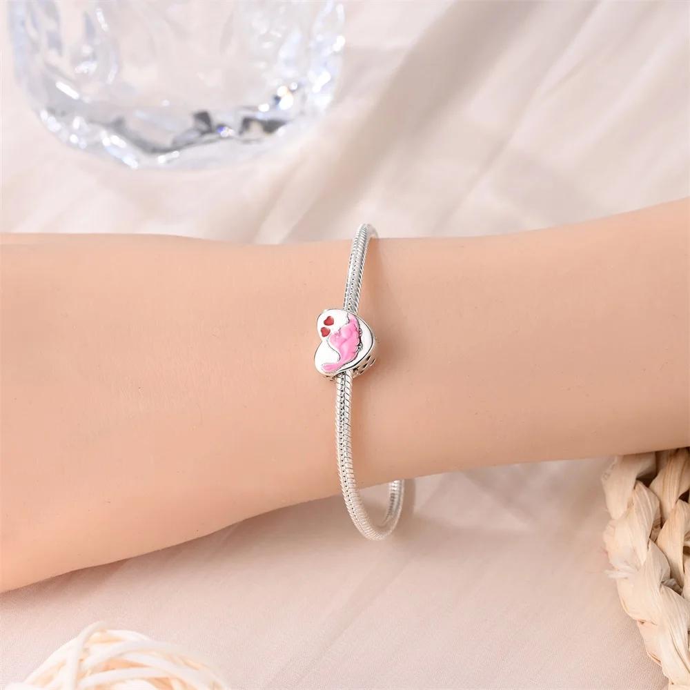 Charms Original Kupferbeschichtet Muttertags-Serie Schutzperlen Passend für Armband DIY Geschenk Damen Zarter Schmuck