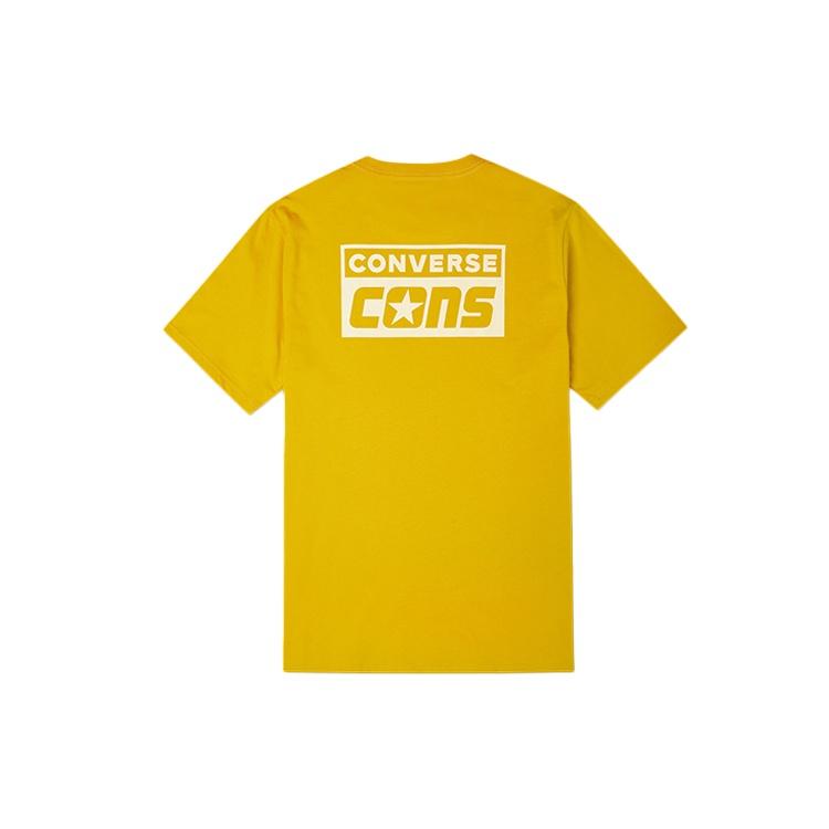 Men s Converse Alphabet Logo Printing Retro Casual Short Sleeve Yellow 10021134-A04 M