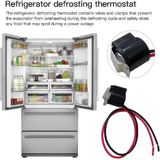 W10225581 Refrigerator Defrost Thermostat Replace 2315504, 2317087, 2319914, 2321799, 2321802, 4387498 for Whirlpool, for Kenmore, for KitchenAid,