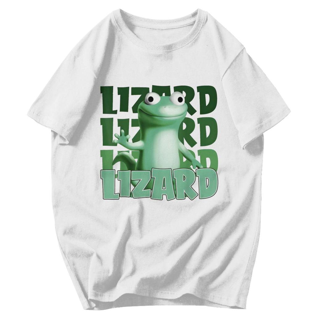 Men T Shirt Fun Lizard Meme Unique Y2K Graphic Quality Unisex Clothing T Shirts