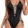Nuovo Modello, Cinturino Moda Monocolore Europeo e Americano Sexy Costume Intero da Donna per Vacanza alle Terme Costume da Bagno