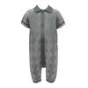 Pretty Green Baby Boys Argyle Collared Short-Sleeved Romper