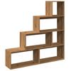 Room Divider Bookshelf 4 Tier Artisan Oak Design 143.5 X 29 X 143.5 Cm