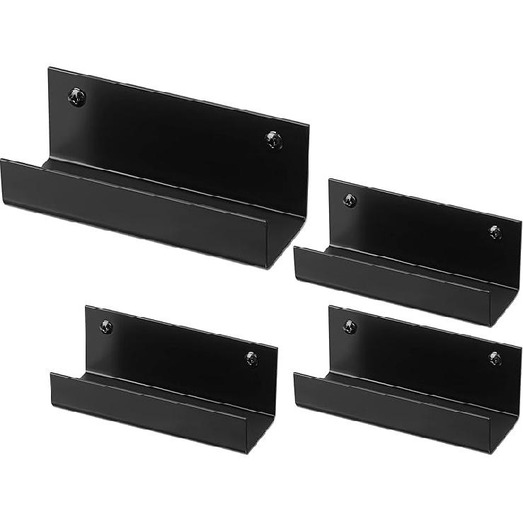 Blulu 4 Pieces Wall Mount Ladder Wall Wheelbarrow Hanger Steel Garage Storage Hook Wheelbarrow Hanger Heavy Duty Garage Storage Organizer for Hang