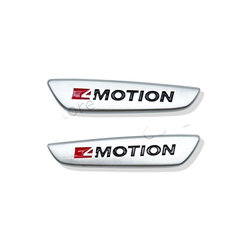 2 Stück/Set 4 MOTION 4motion Logo Emblem Auto Kotflügel Seitenabzeichen Heckstoßstange Kofferraum Aufkleber Für VW Polo Golf Passat Tiguan