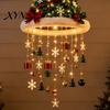 Vorgeleuchteter festlicher Anhänger Weihnachtsbaum-Hängeornament mit LED-Lichtern, Beleuchteter Stern-Topper, Leuchtende Veranda-Eingang-Ornamente Weihnachten für Innen