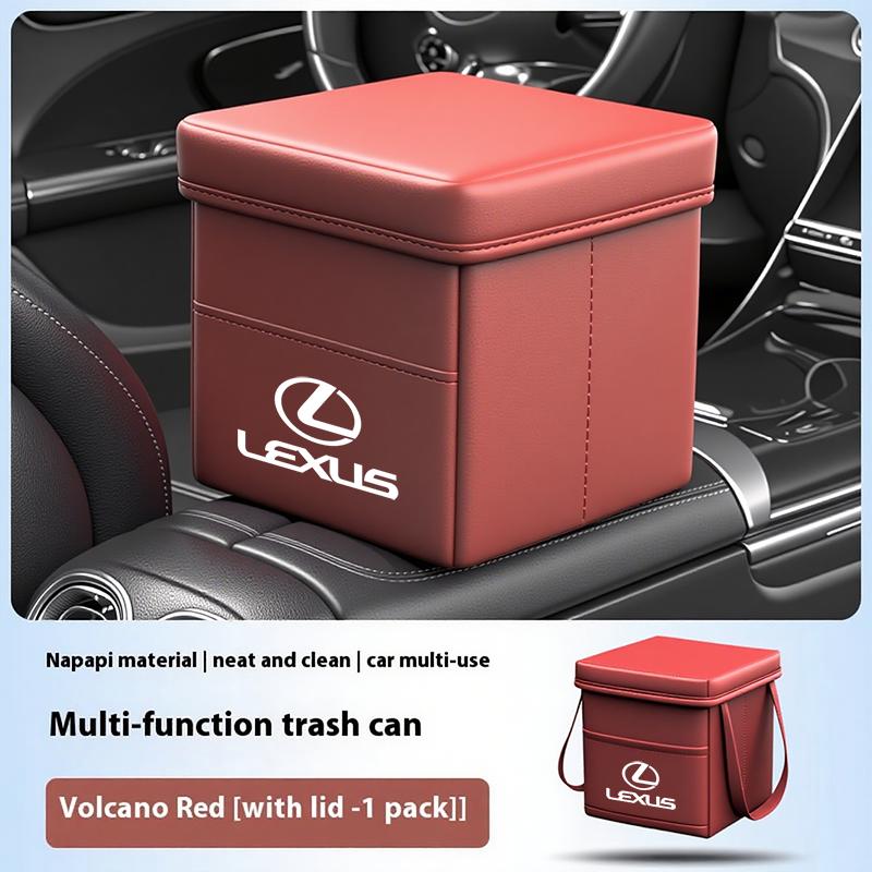 Lexus Car Foldable Leather Storage Box Garbage Bin Accessories For Lexus F SPORT ES RX NX LS UX LM LX GX LC RZ IS CT GS RC HS SC