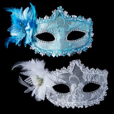 Lace Flower Half Face Eye Masks Stage Performance Halloween Masquerade Party Supplies Props