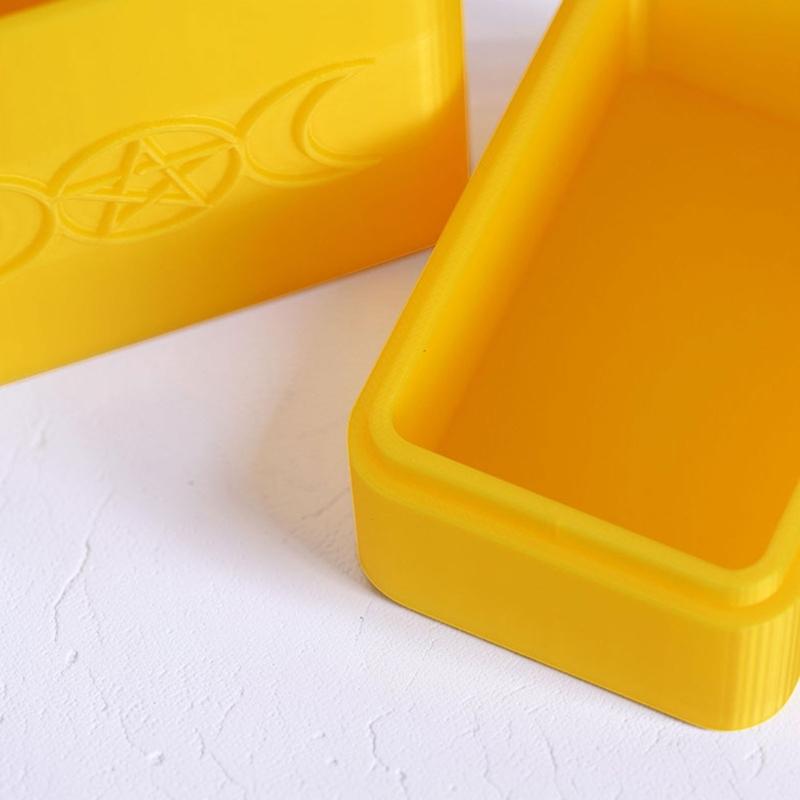 Stackable Tarots Card Storage Case with Exterior Stacking Contacts and Magnetic Lid Closure for Contained Collection Storage