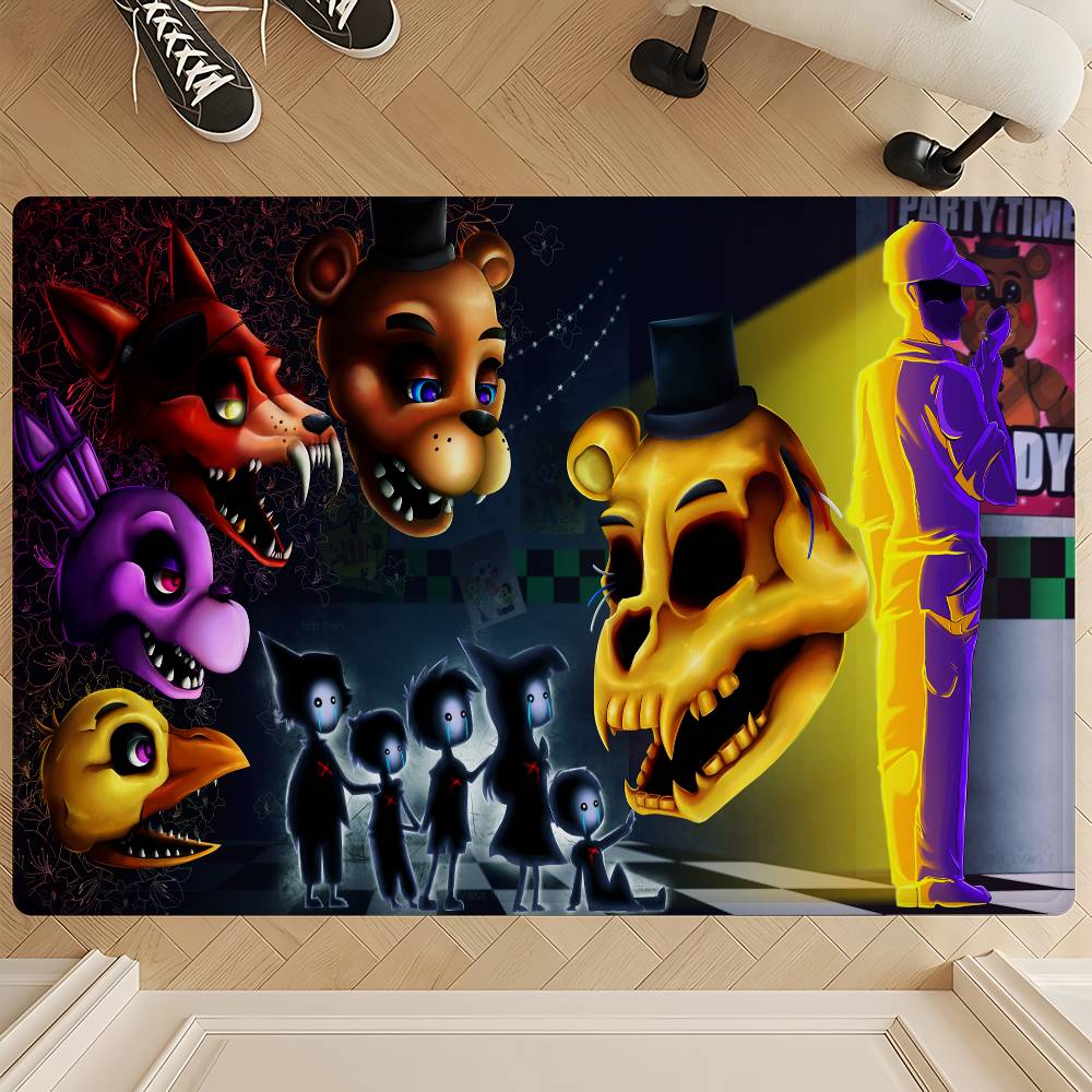F-Fnaf Five-nights-At-Freddys Bathroom Mat Kids Room Bedroom Decoration Balcony Anti-Slip Doormat Living Room Bedside Area Rugs