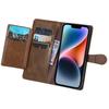 Etui na iPhone 16e Zapinane na zamek, z klapką, skórzane etui na telefon z uchwytem na karty