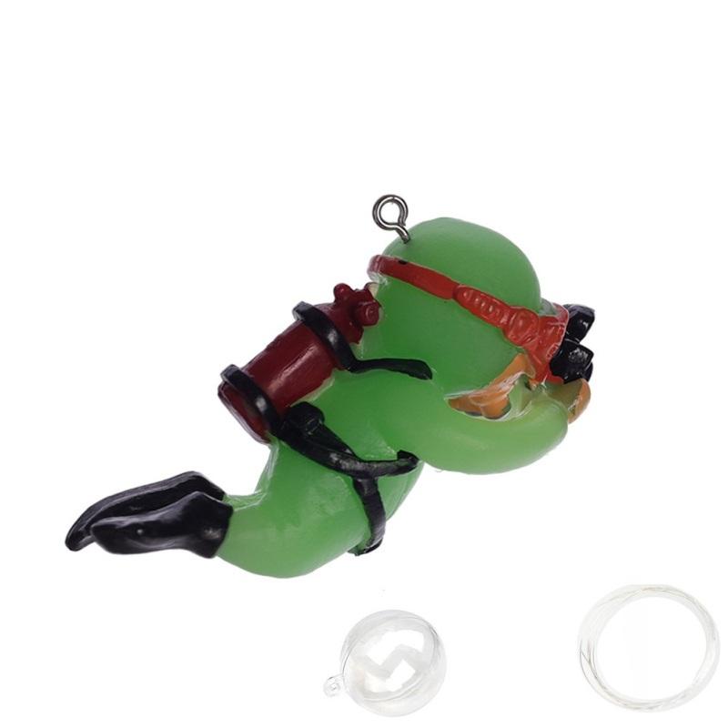 Resin Luminous Ornaments Floating Diver Simulated Underwater World Aquarium Fish Tank Landscaping