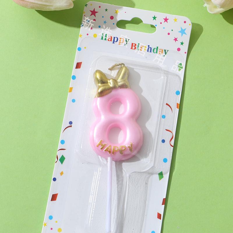1st Birthday Bow Candle - Little Fairy Cake Decoration