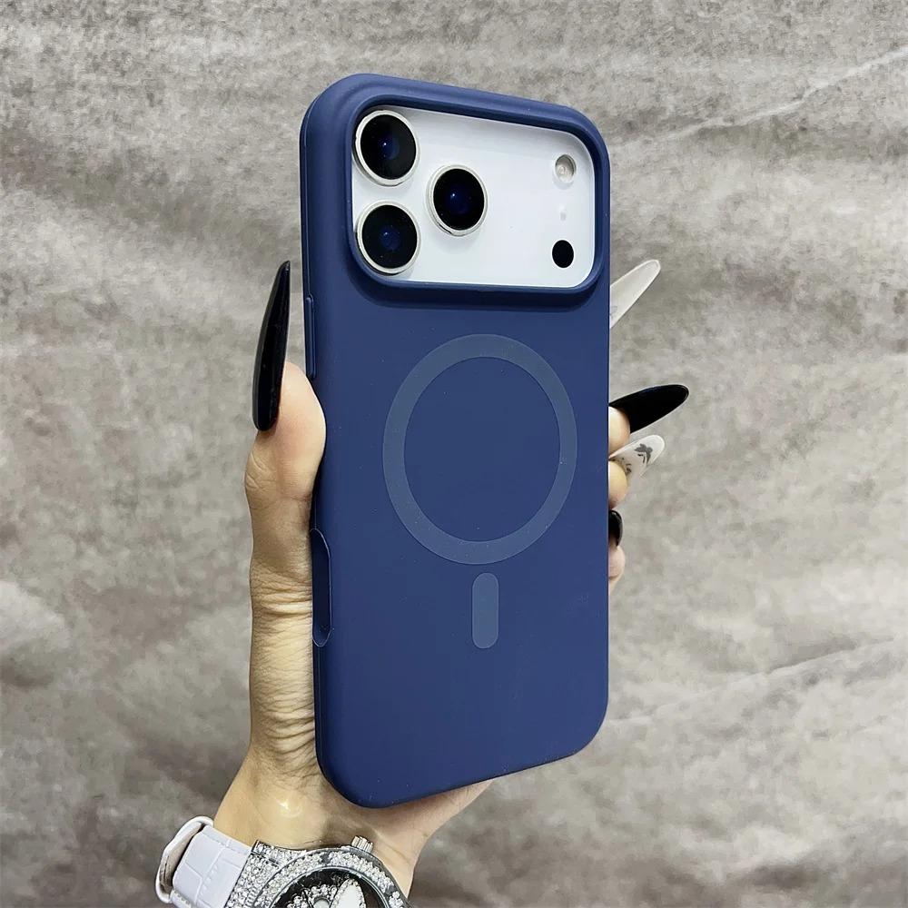 Magnetic Case For iPhone 17 15 14 16 13 Pro Max Liquid Silicone Cases For iPhone17 16 Pro Max For Magsafe Wireless Charge Cover