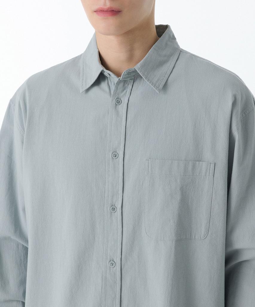 MUSINSA STANDARD Relaxed Natural Touch Shirt [Mint Gray]