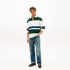 Tommy Hilfiger American Style Floral Embroidery Striped Loose Long Sleeve Polo Shirt Men Tops MW0MW43064