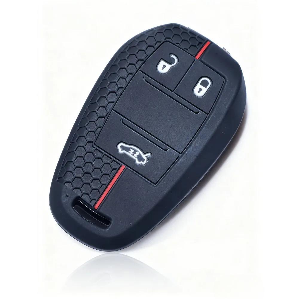 3-Tasten Silikon Auto Schlüsselhülle Abdeckung für Alfa Romeo Stelvio Giulia 2017 2018 Fernbedienung Hülle Skin Schlüsselschutz Zubehör