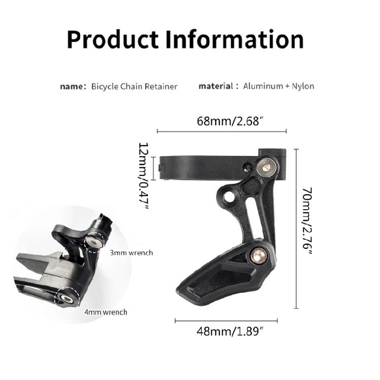 Poulie de chaîne de vélo Stabilisateur de chaîne Pédalier Tendur de chaîne Protections Guide de chaîne de vélo
