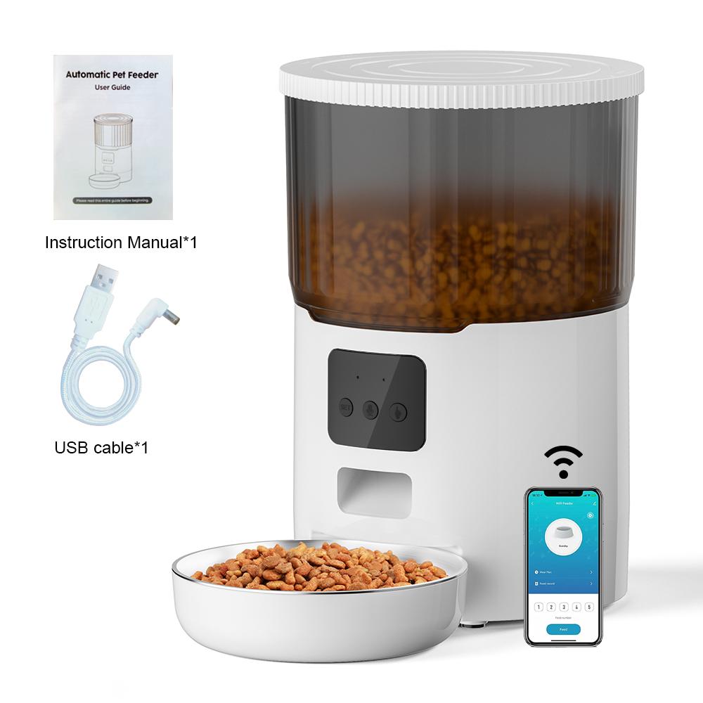 Automatic Pet Feeder Cat Feeder With Timing Quantitative Voice  Food Dispenser For Cats Dogs Rabbit Remote Control Auto Feeder