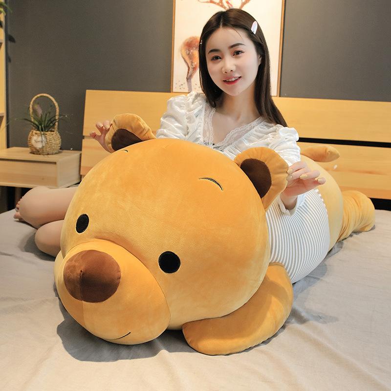 

Большой свитер плюшевая игрушка бурый медведь девочка кровать спящий обнимающийся медведь кукла подарок на день рождения девочки 60cm（0.5kg）