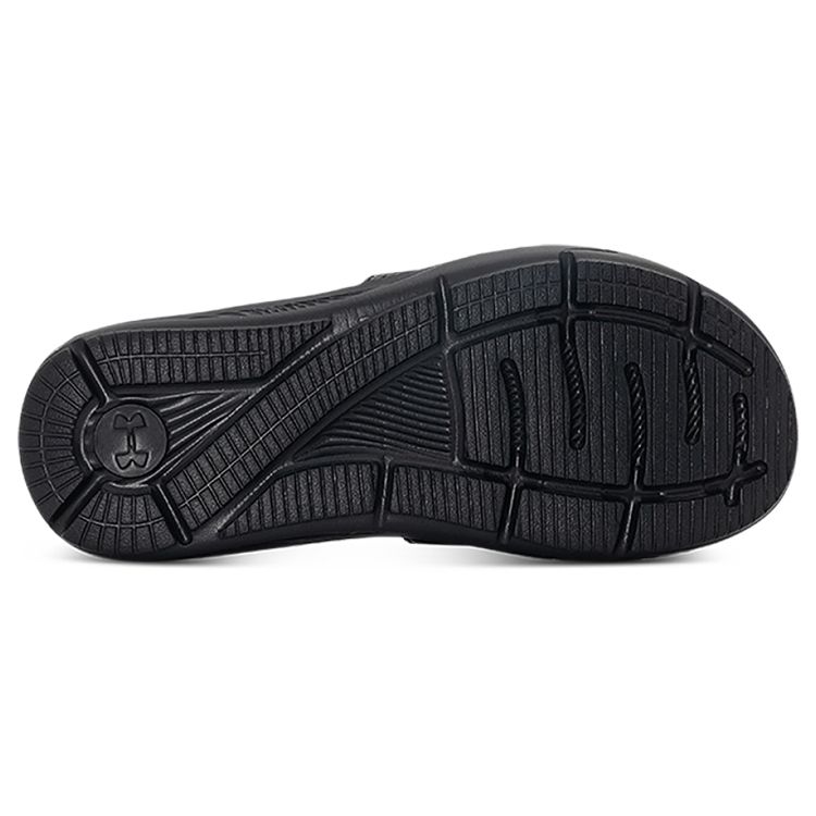 Under Armour Ignite 6 Graphic FB Comfortable Daily Rubber Sole Slide Sandals Men Sandals Black Green 3024451-004