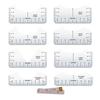 A96I-9Stk T-Shirt Lineal Guide Zum Zentrieren Vinyl, Transparent V-Ausschnitt/Rund PVC-Lineal Zum Ausrichten, Hitzepresse