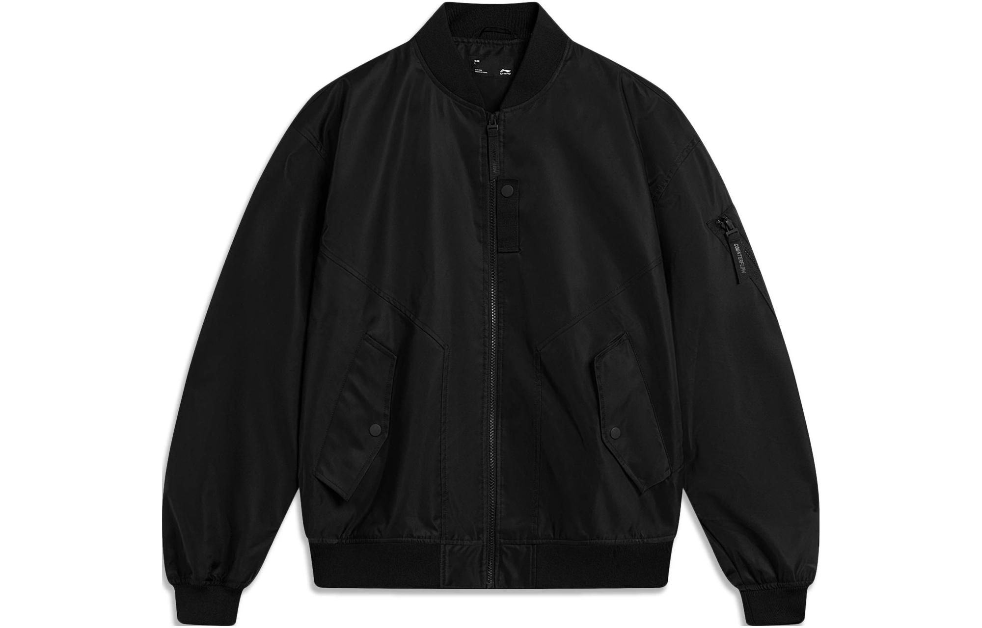 Li Ning CF Tracing Jackets Unisex Black Baseball Collar Moderate Other AJDT747-1 L