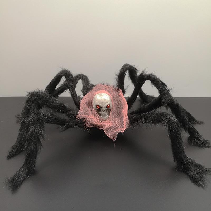 Plush Skull Ghost Spider Halloween Decoration Prop