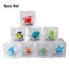 8PCS Animaux Marins de Dessin Animé Glaçon Lumineux Jouet de Bain LED Coloré Jouet Lumineux Sensible au Toucher