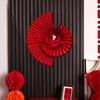 Chinese New Year 2026 Decoration Wall Hanging Decor Paper Folding Fan Sticker Wedding Party Decoration Spring Festival Supplies