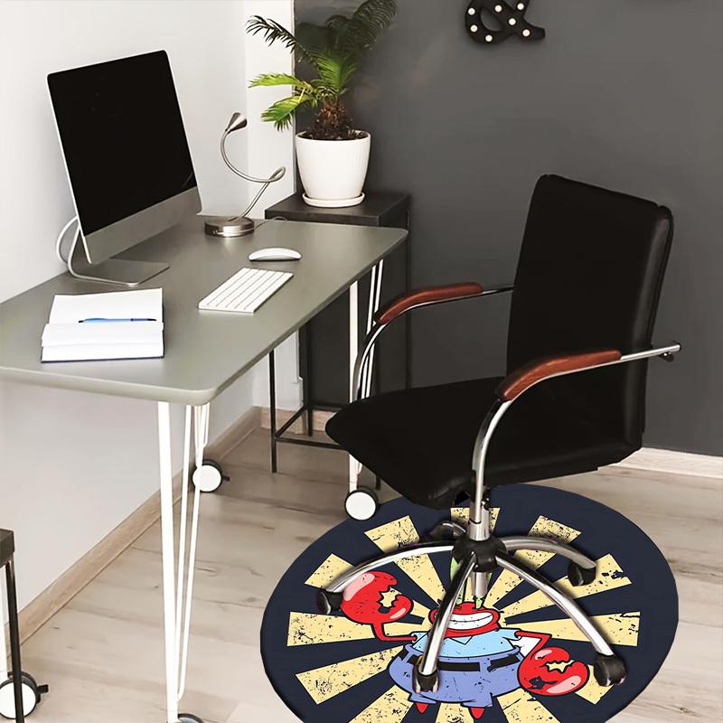 

1pc Crabby the Crab Round carpet, Made of Polyester,Perfect for Decorating Office Chairs, Living Rooms,fplt271 80cm by 80cm
