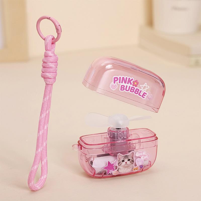 2026 Mini Handheld Silent Ice Cube Fan - Portable & Stylish for Dorms Earphone Case Fan