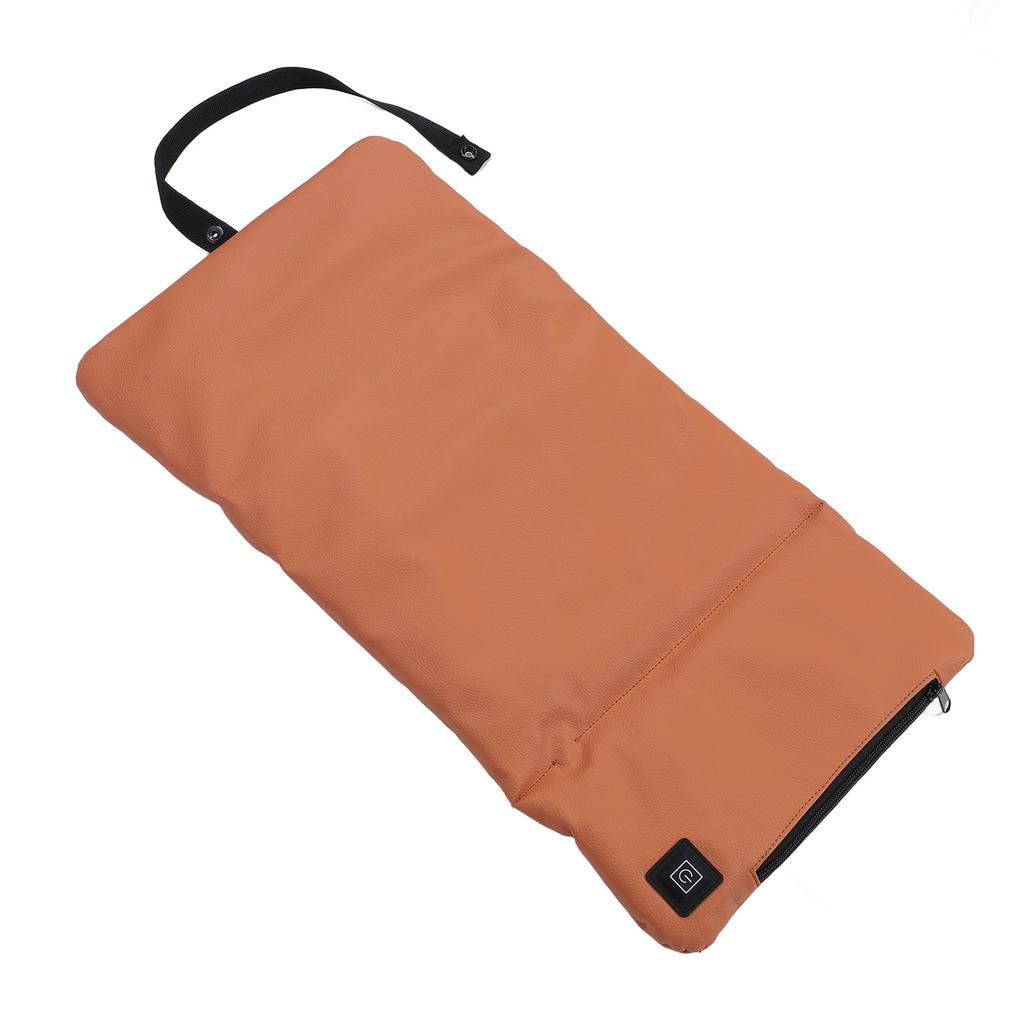 Vyhřívaná poduška na sedadlo 57x30cm 3 úrovně Napájení přes USB Kožená Elektrická vyhřívaná podložka na sedadlo pro Domácnost Venkovní Kempování Kancelář Khaki
