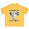 Im A Serious Goose Today Vintage Funny Goose Lifting Weights Print Tshirt Unisex Unisex Fashion Loose Casual Cotton Tshirts Tops