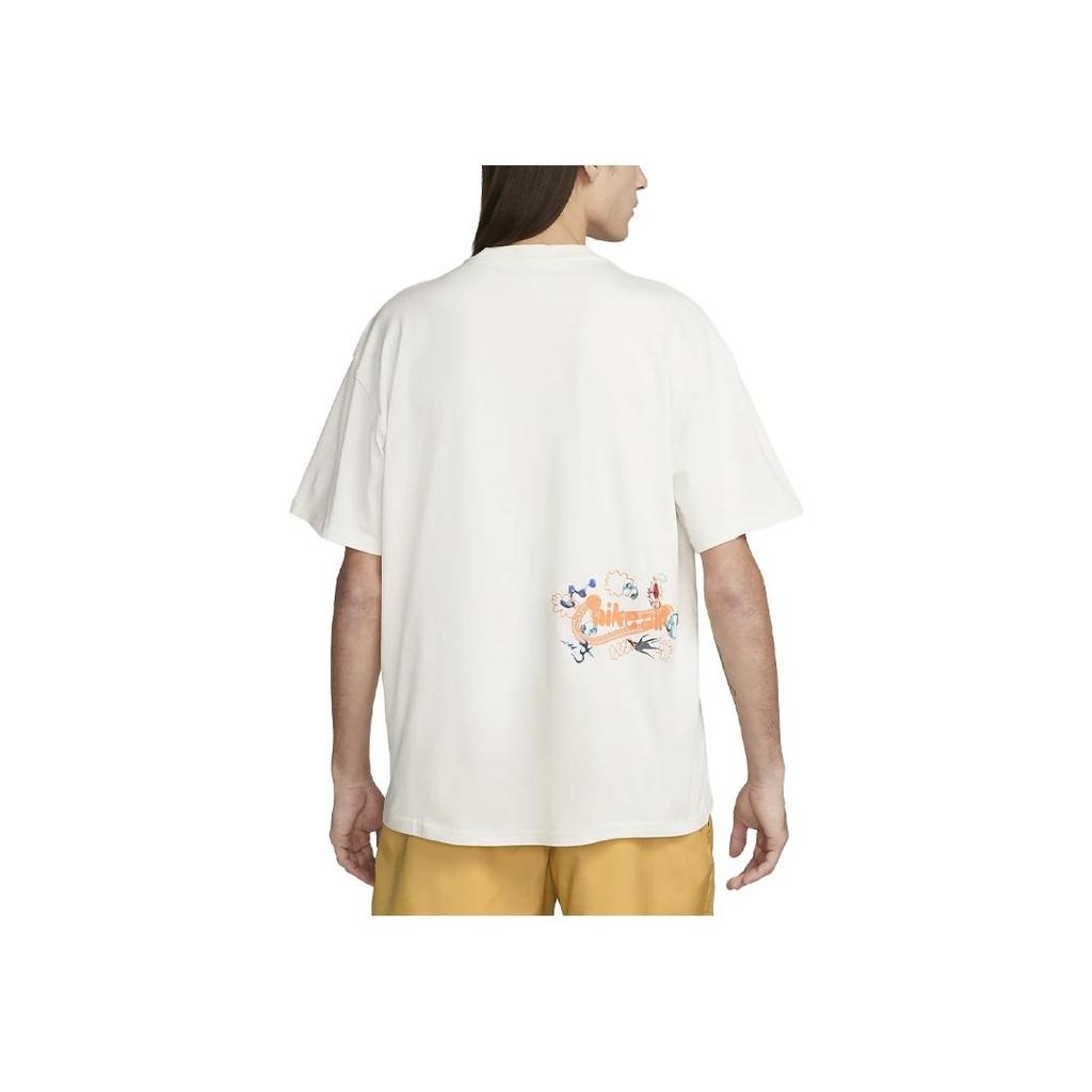 Nike Logo Graphic Crew Neck Short Sleeve T-Shirt Men Tops White DZ2836-030