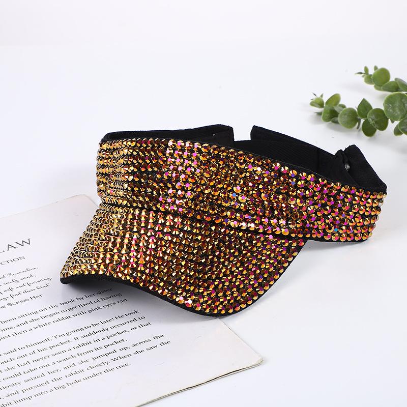 Hollow Out Baseball Cap Set with Diamond Baseball Cap for Men and Women Fedora Colored Diamond Summer Travel Party Hat