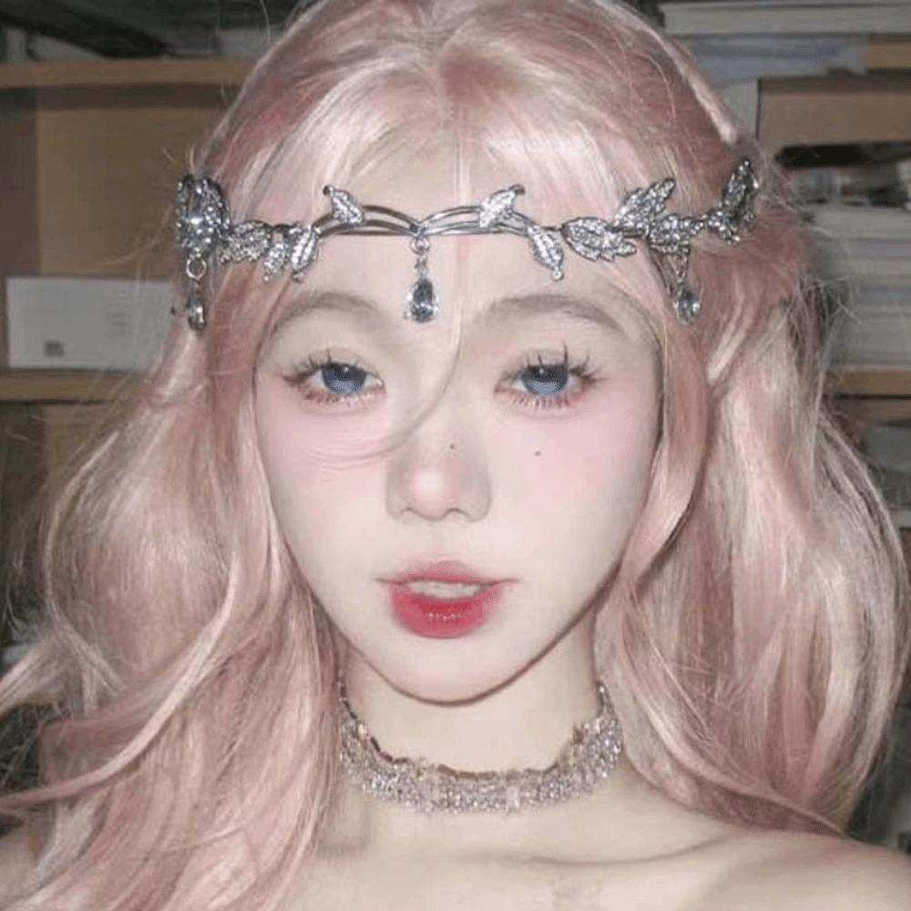 Exquisites Kristall Stirn Accessoire Elegante Braut Glänzender Haarreif Elfen Strass Stirnband Hochzeit