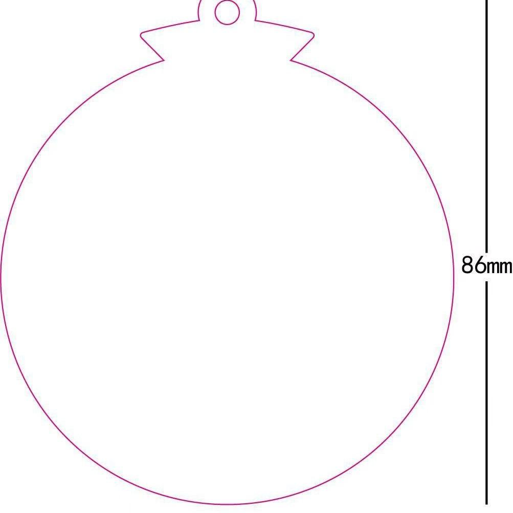 New acrylic Christmas pendant can be graffiti handwritten DIY round transparent Christmas decoration crafts