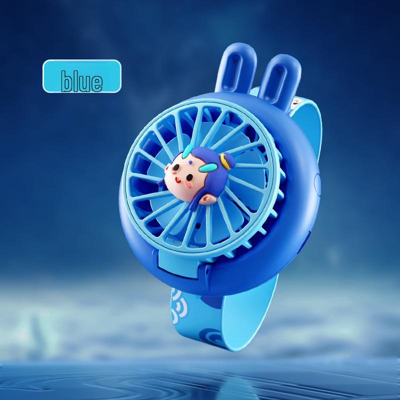 Kids' Cartoon USB Rechargeable Handheld Mini Fan - Cute, Portable Gift for Students