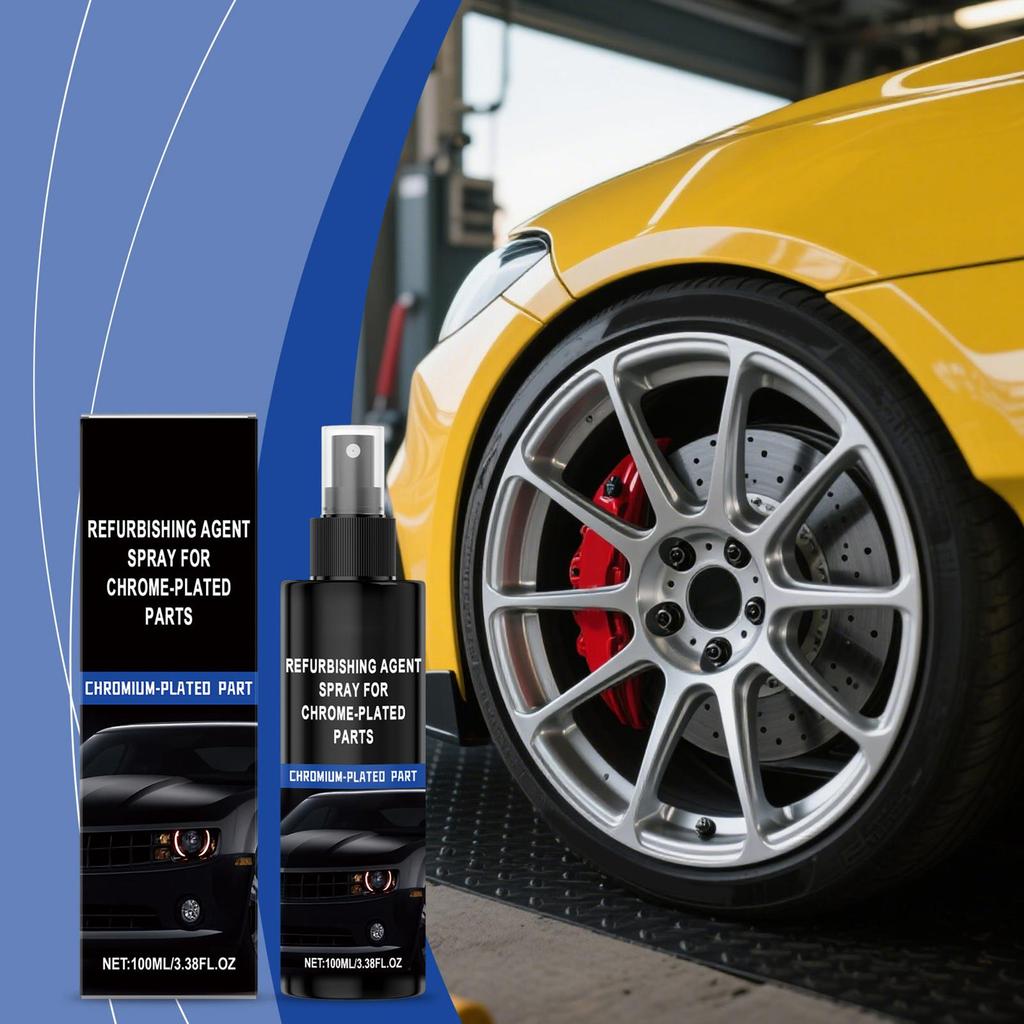 100ml Automotive Maintenance Liquid Chrome Refurbishing Agent Spray Refurbishing Agent Spray For Chrome Plated Parts