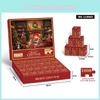 Vánoční puzzle adventní kalendář 24 dílků papír děti a dospělí sváteční odpočítávání