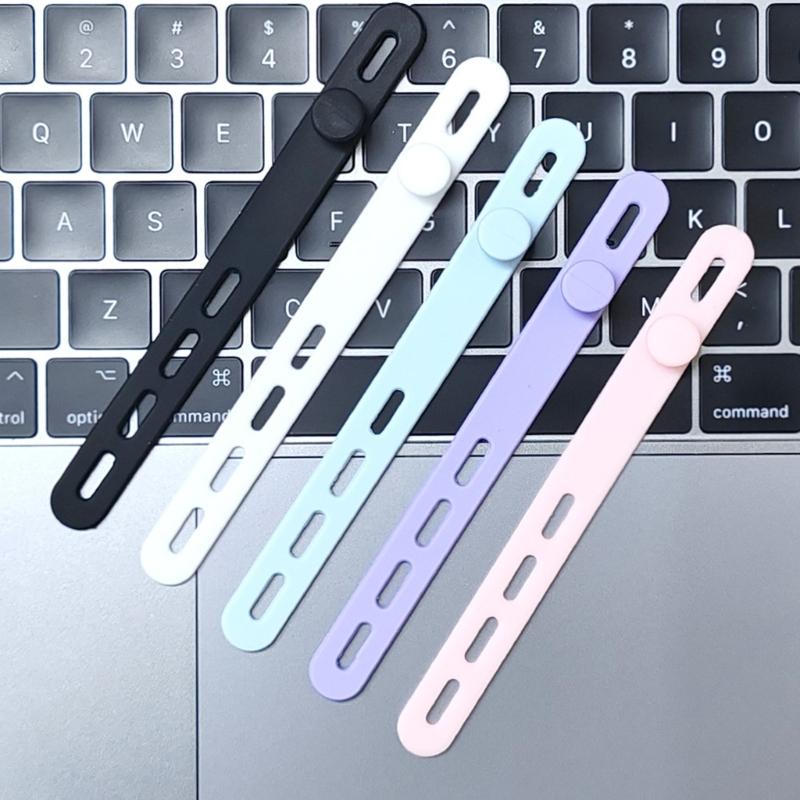 30Pcs Silicone Cable Ties Reusable Cable Management Organizers for Bundling and Fastening Cable Cords Wires Enduring