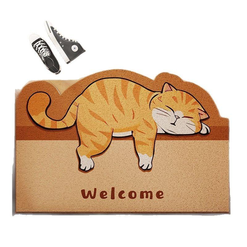 Haushaltsfußmatten sind schmutzabweisend und pflegeleicht. Türvorleger können zugeschnitten werden. Türvorleger mit Drahtringen für den Hausgebrauch. Veranda-Wechselbereich. Verschleißfeste Drahtringe.