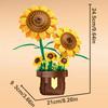 Flower Bouquet Rose Phalaenopsis Lily Sunflower Potted Plant Assembling Brick Model Kids Toys Home Decoration Collection Gift