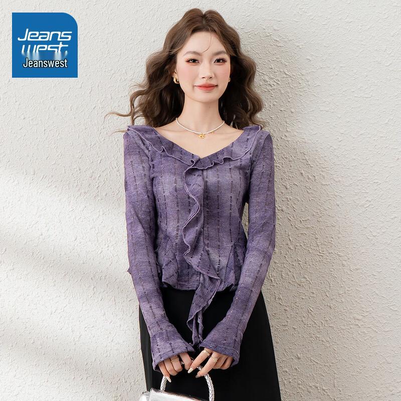 

Jeanswest Women s Solid Crew Neck Long Sleeve T-Shirt M