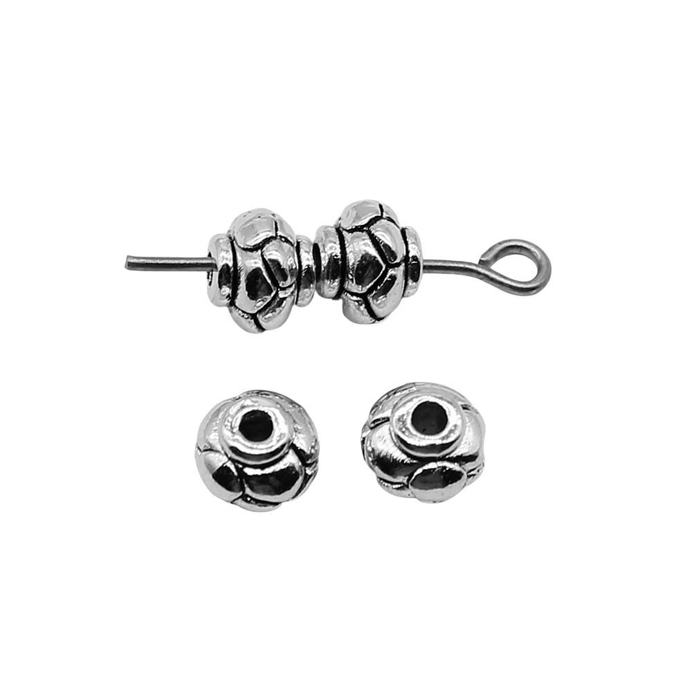 Multi Color Flower Edge Spacer Beads Metal Charms For Jewelry Making Accessories