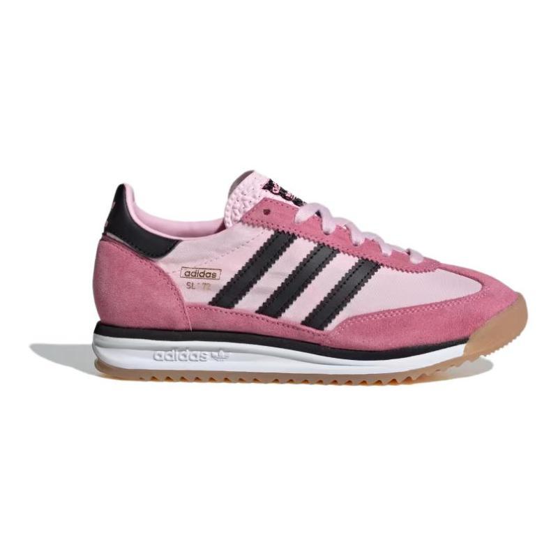 Adidas Originals SL 72 Abrasion Resistant Low Top Kids Lifestyle Shoes Pink Black Teenagers Sneakers JI2047