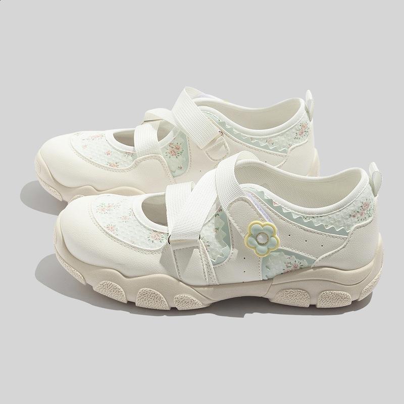Fashion Shoes Women's Sneakers With Platform Woman-shoes Thick Sole Casual Roses Canvas Rubber Leisure Floral Hook & Loop Fabric Solid R