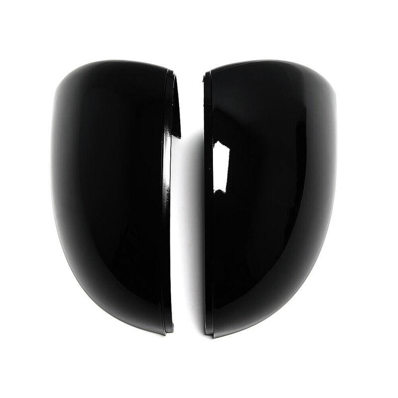 Gloss Black Auto Side Rearview Mirror Cover Caps Wing Mirror Housing For VW Touareg 2011 - 2018 7P6857537 7P6857538