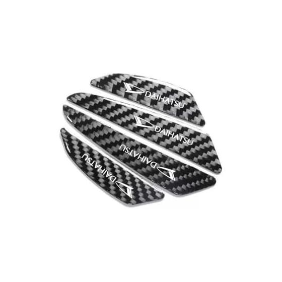 Daihatsu DAIHATU Door Protector Car Door Corner Guard Corner Guard Carbon Style Scratch Prevention 4 Pieces (Black, Daihatsu DAIHATU) [Parallel